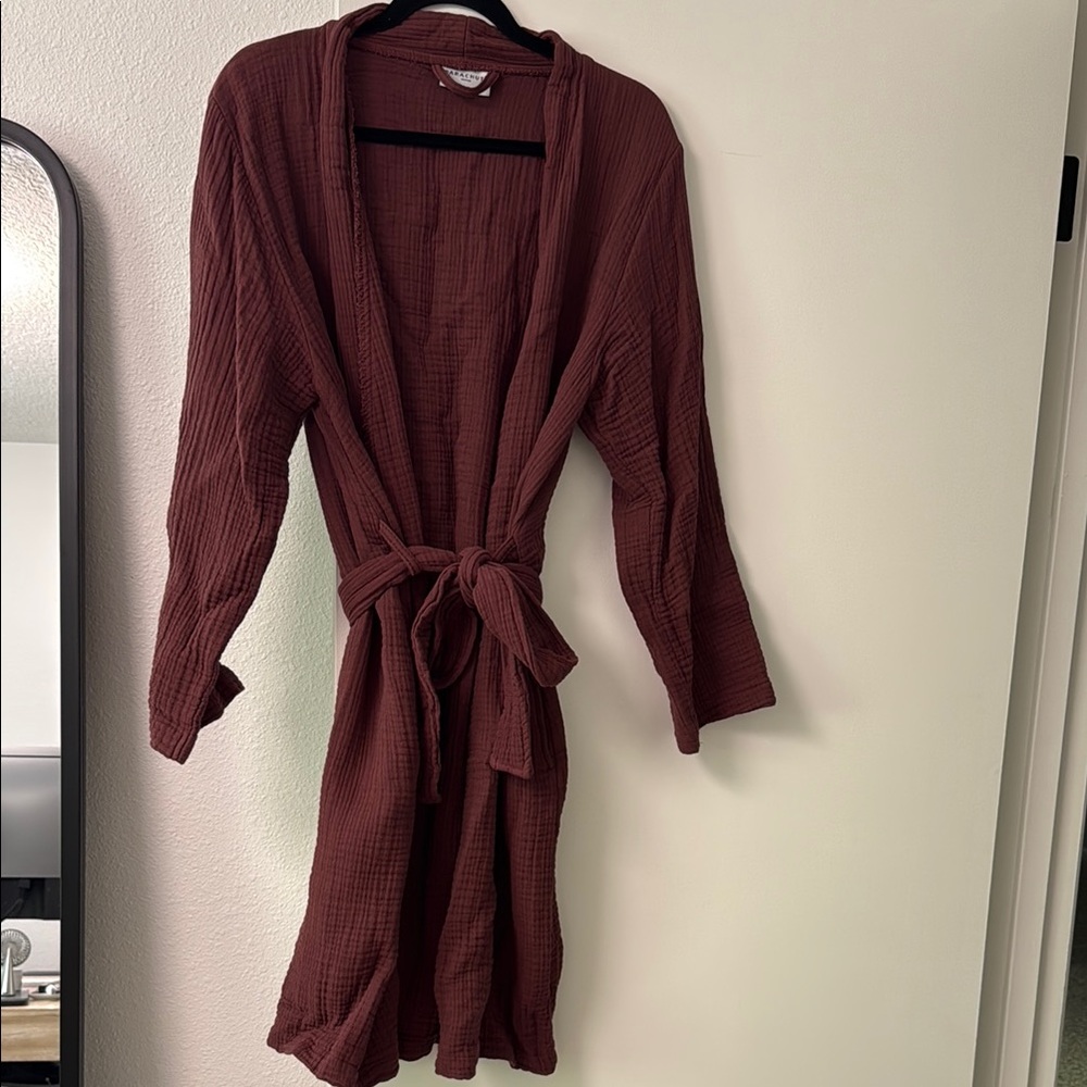 Parachute cloud cotton robe - maroon